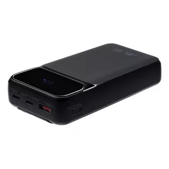 Tragbare Powerbank Rivacase VA2221 — 20000 mAh LiPo, PD 3.0 & QC 3.0, 3 Anschlüsse (1×A, 2×C), 22,5 W Ausgang