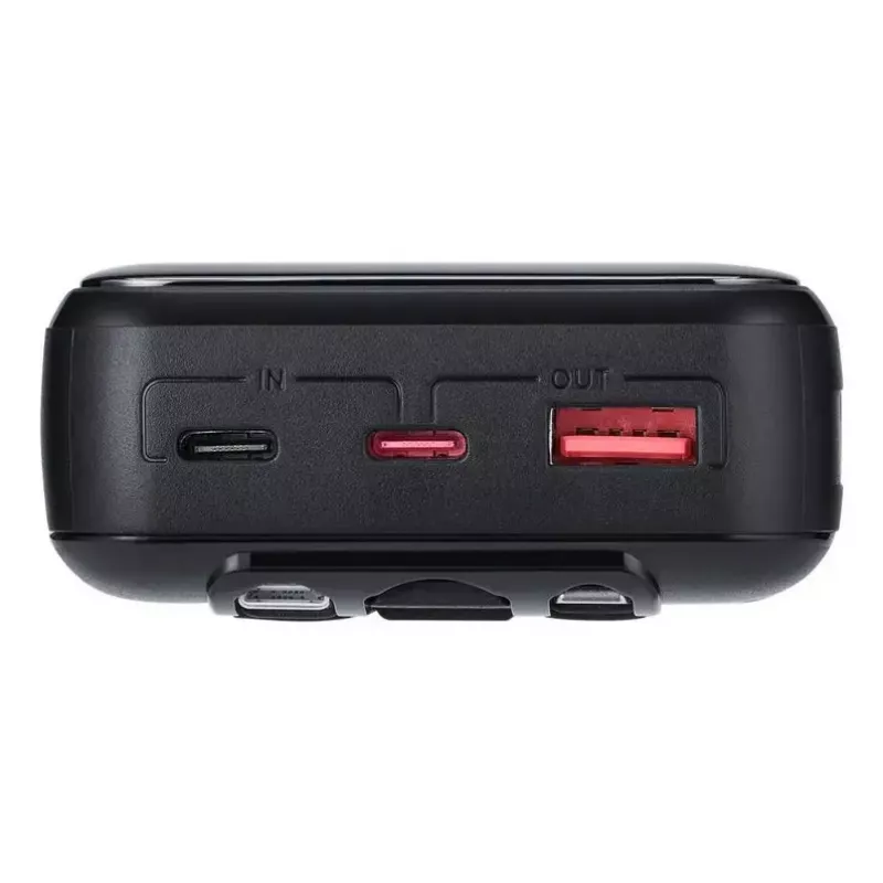 Tragbare Powerbank Rivacase VA2221 — 20000 mAh LiPo, PD 3.0 & QC 3.0, 3 Anschlüsse (1×A, 2×C), 22,5 W Ausgang