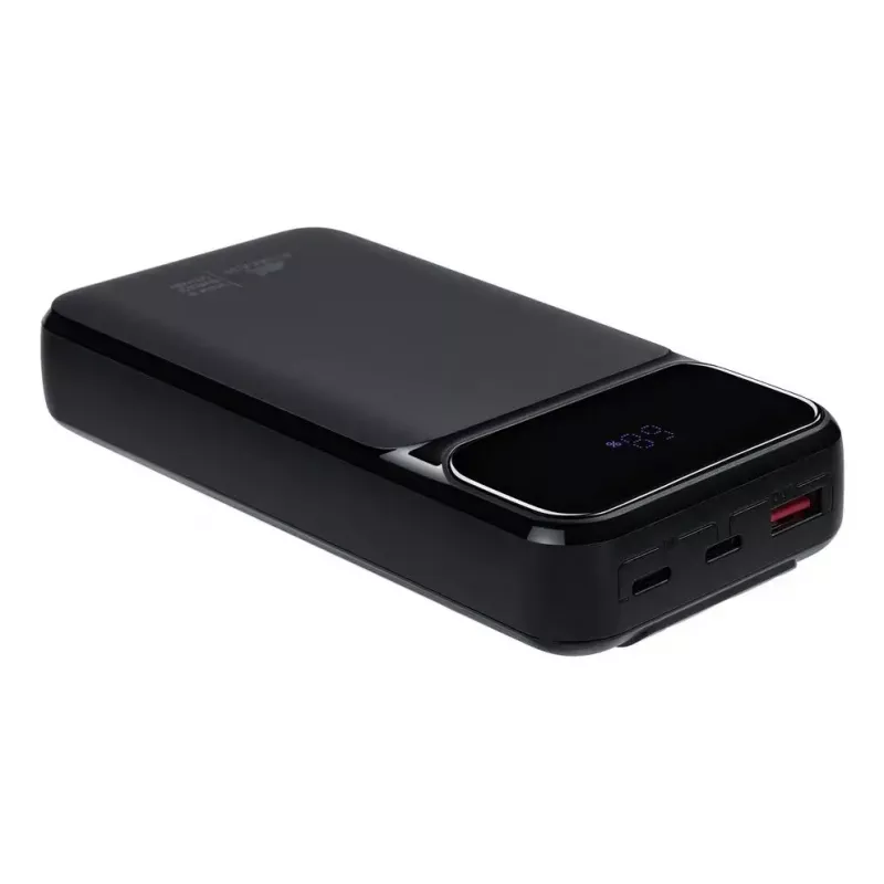 Tragbare Powerbank Rivacase VA2221 — 20000 mAh LiPo, PD 3.0 & QC 3.0, 3 Anschlüsse (1×A, 2×C), 22,5 W Ausgang