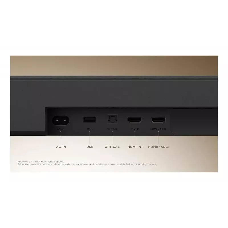 Soundbar TCL Q Q65H 5.1ch Heimkino, 580 W RMS, kabelloser aktiver Subwoofer 100 W, Dolby Atmos/DTS-X, Schwarz