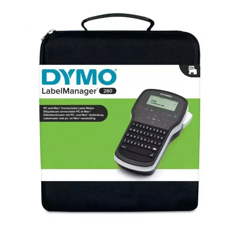 Beschriftungsgerät Dymo LabelManager 280 QWERTY mit LCD, USB, Li-Ion, D1-Band (max. 12 mm)