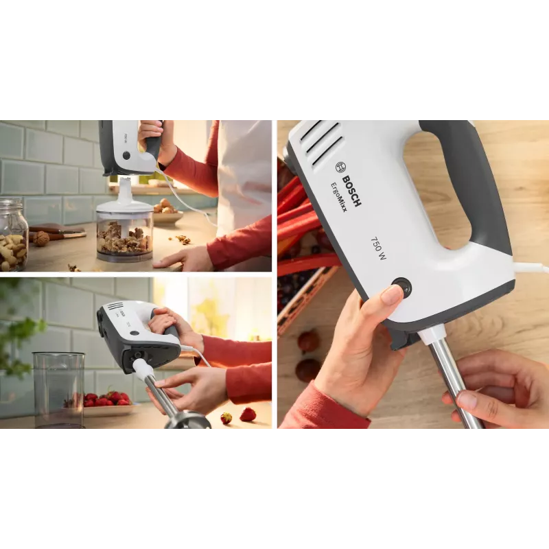 Bosch MFQ37490 Handmixer 750 W Grau, Weiß
