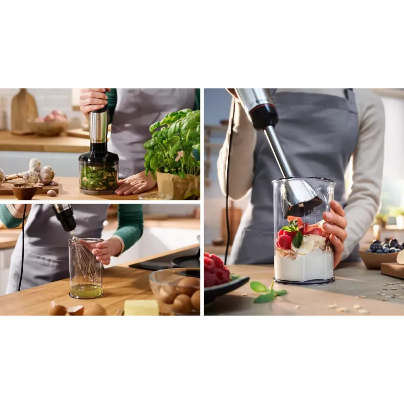 Bosch Serie 6 MSM6M621 Mixer 0,5 L Stabmixer 1000 W Schwarz, Edelstahl