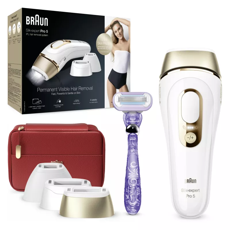 Braun Silk-expert Pro Silk·expert Pro 5 PL5267 Intense pulsed light (IPL) Gold, Weiß
