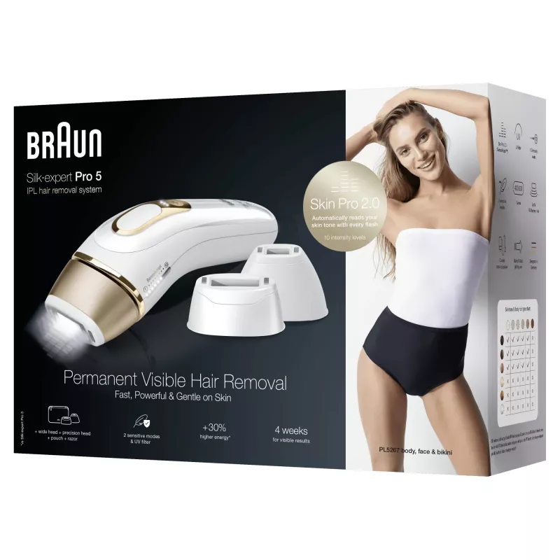 Braun Silk-expert Pro Silk·expert Pro 5 PL5267 Intense pulsed light (IPL) Gold, Weiß