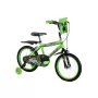 Kinderfahrrad HUFFY Minecraft 16 Zoll grün — 16-Zoll-Stahlrahmen, Einganggetriebe, Vorder-/Hinterrad-Felgenbremsen