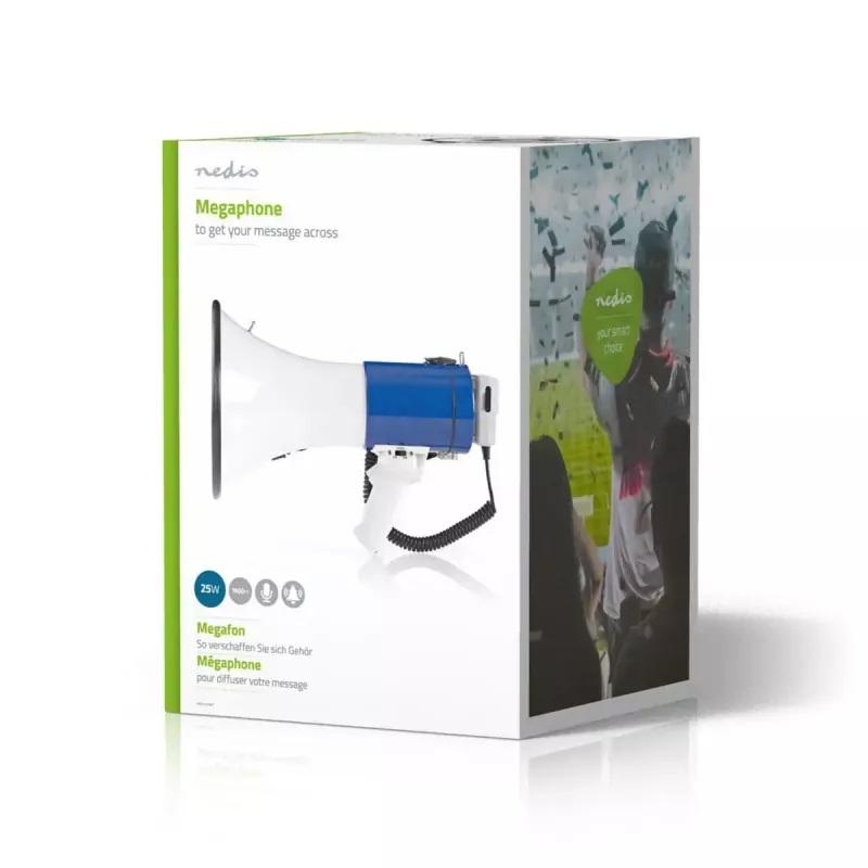 Megafon Nedis MEPH200WT Weiß Blau 20 W 300 m Reichweite