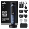Elektrorasierer BRAUN All-in-One AIO7580 – kabellos wiederaufladbar, Nass- und Trockenrasur, 120 Min. Laufzeit, 21 Längeneinstellungen, Ganzkörper