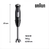 Braun MultiQuick 5 MQ55.254MBK 0,5 l Stabmixer 1000 W Schwarz, Edelstahl