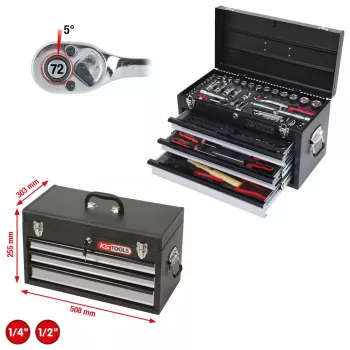 Mechaniker-Werkzeugsatz KS Tools 918.0200 99 Werkzeuge Chrom-Vanadium-Stahl