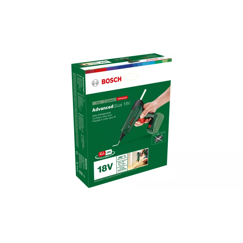 Heißklebepistole Bosch AdvancedGlue 18V kabellos für 11 mm Klebesticks