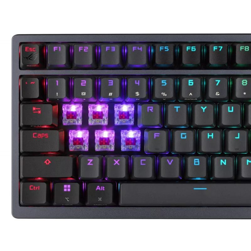 Wireless Mechanical Tastatur ASUS ROG Azoth Schwarz — Modell 90MP0316-BKUA01, RGB-Hintergrundbeleuchtung
