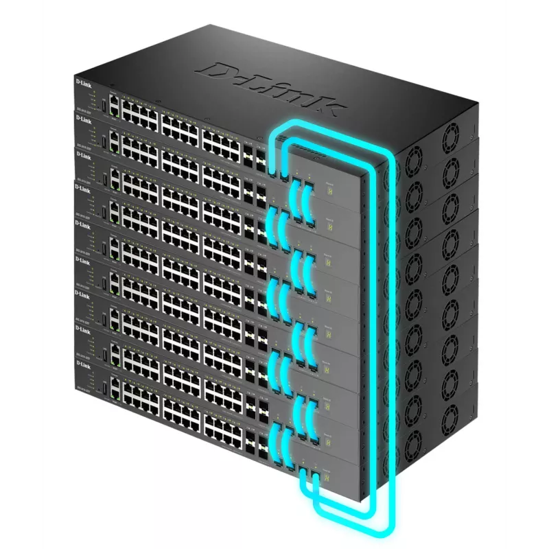 D-Link Layer 3 Stackable 10 Gigabit Managed Switches, Managed, L3, Fast Ethernet (10/100), Full duplex, Rack-Einbau