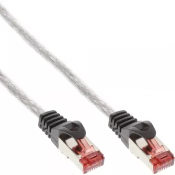 InLine Patchkabel S/FTP PiMF Cat.6 250MHz PVC Kupfer transparent 25m