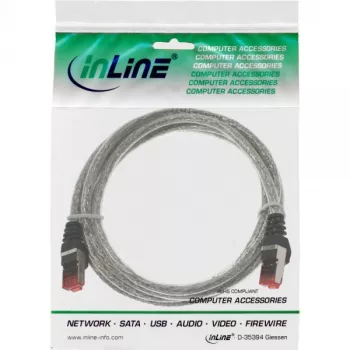 InLine Patchkabel S/FTP PiMF Cat.6 250MHz PVC Kupfer transparent 25m