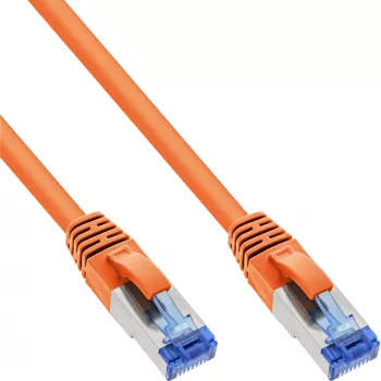 InLine Patchkabel S/FTP PiMF Cat.6A halogenfrei 500MHz orange 15m