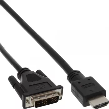 InLine HDMI-DVI Kabel HDMI Stecker / DVI Stecker 18+1 schwarz 2m