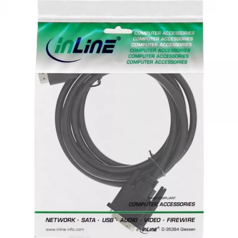 InLine HDMI-DVI Kabel HDMI Stecker / DVI Stecker 18+1 schwarz 2m