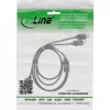 InLine USB 2in1 Y-Ladekabel, 1x USB-A Stecker auf 2x USB-C Stecker, schwarz 0,5m