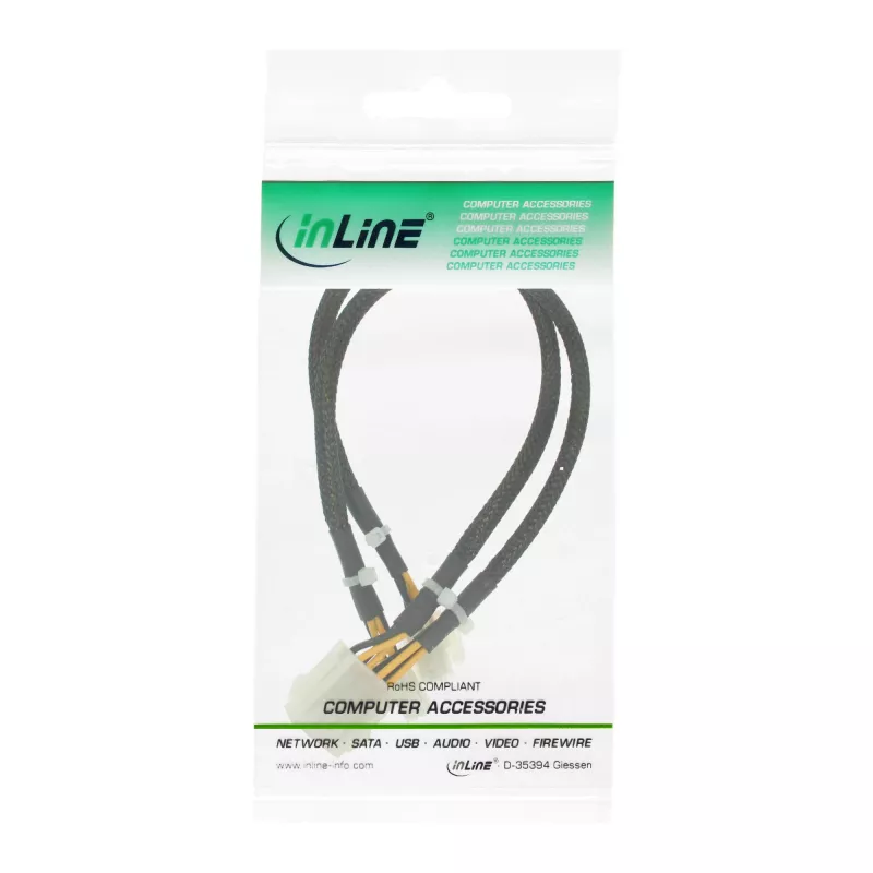 InLine Power Extension Internal 2x4polig Stecker / 8-polig Buchse Mainboard 0,30m