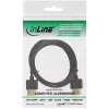 InLine High Speed HDMI-Kabel mit Ethernet, AM/AM, superflach, schwarz/gold, 0,5 m