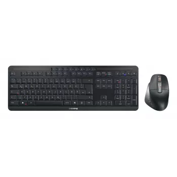 CHERRY Stream desktop ultimate Tastatur Maus inklusive Home/Office USB + RF Wireless + Bluetooth QWERTZ Deutsch Schwarz