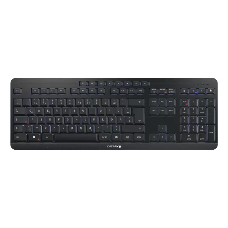 CHERRY Stream desktop ultimate Tastatur Maus inklusive Home/Office USB + RF Wireless + Bluetooth QWERTZ Deutsch Schwarz