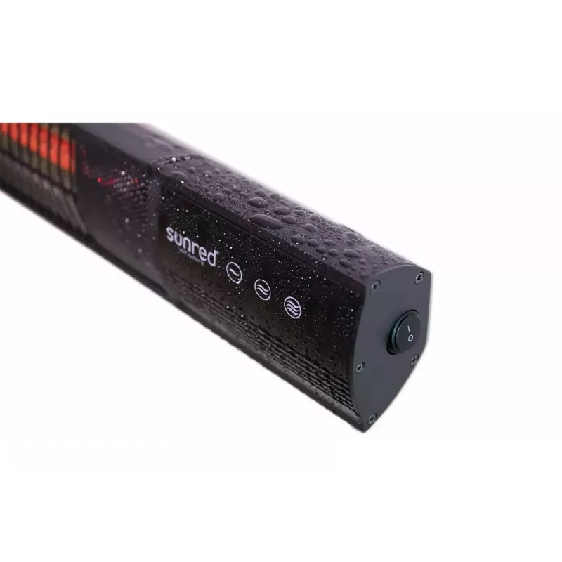 Infrarotheizung SUNRED RD-DARK-20, 2000 W, wandmontierbar, IP55, schwarz