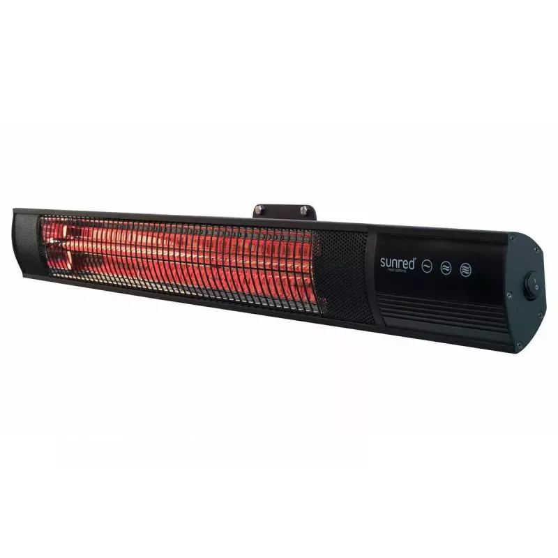 Infrarotheizung SUNRED RD-DARK-20, 2000 W, wandmontierbar, IP55, schwarz