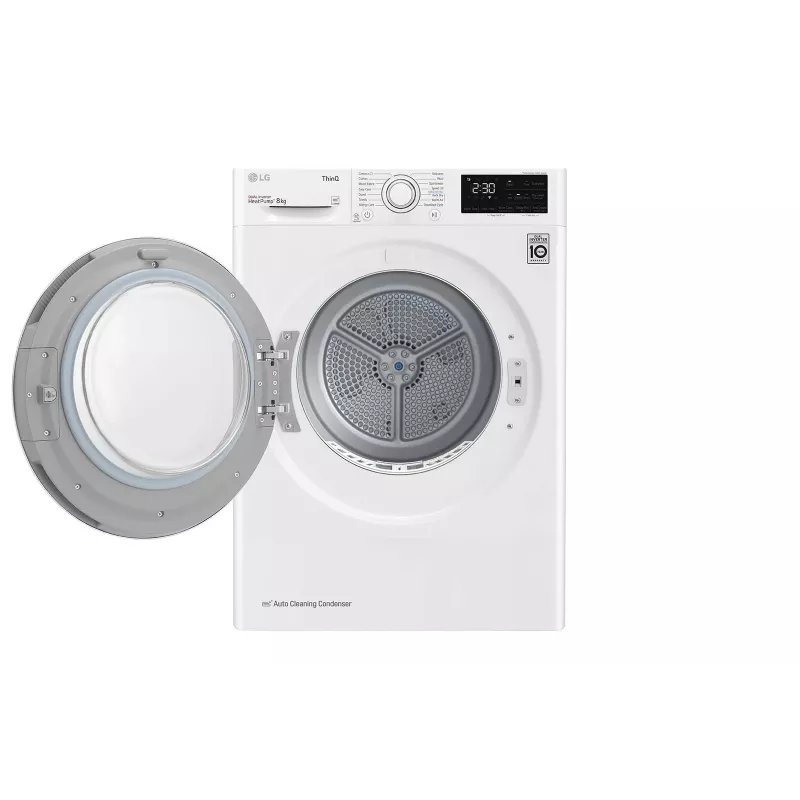 LG RH80V3AV6N Wärmepumpentrockner Freistehend Frontlader 8 kg Weiß