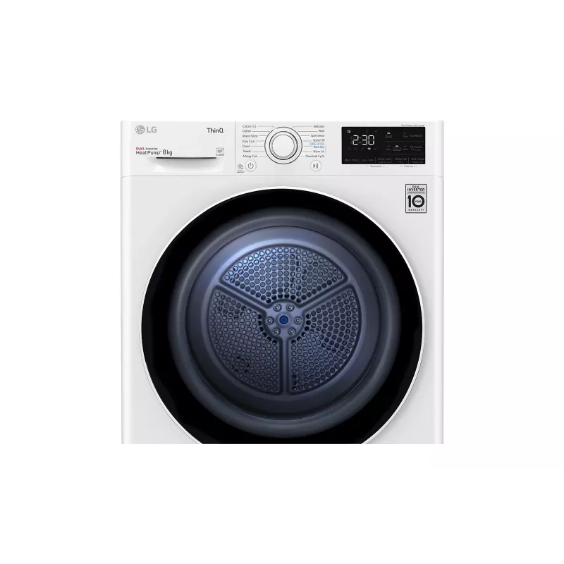 LG RH80V3AV6N Wärmepumpentrockner Freistehend Frontlader 8 kg Weiß