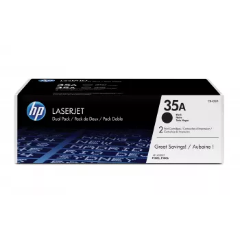 HP 35A 2er-Pack Schwarz Original LaserJet Tonerkartuschen, 3000 Seiten, Schwarz, 2 St.