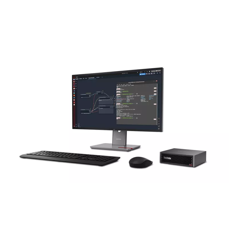 Lenovo ThinkStation PGX GB10 128 GB LPDDR5x-SDRAM 4 TB SSD DGX OS Mini Tower Mini-PC Schwarz