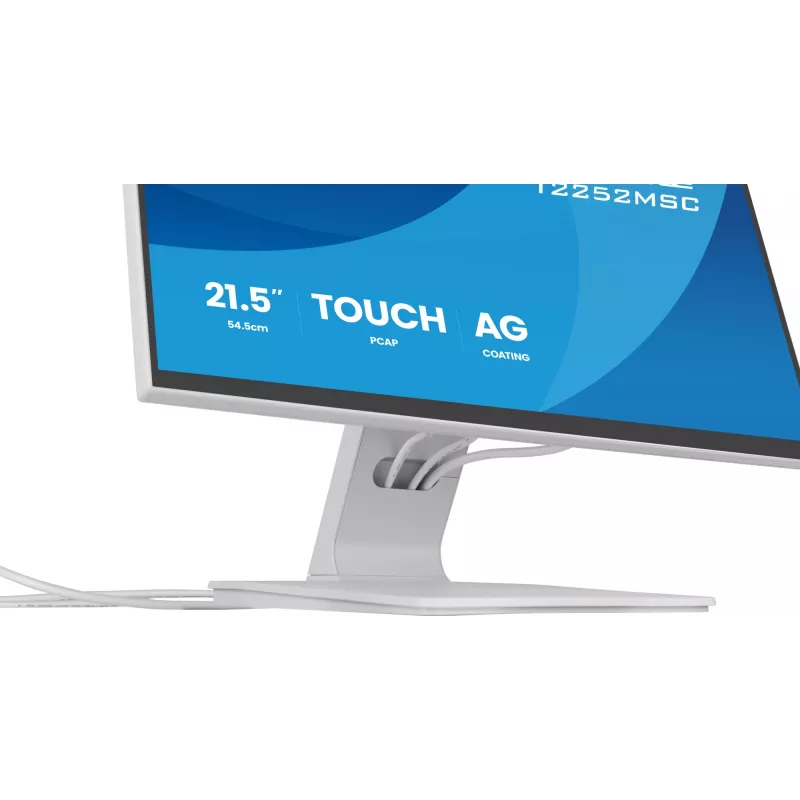 Monitor IIYAMA ProLite T2252MSC-W2AG 54,5 cm (21,4 Zoll) Full HD 1920x1080 LCD Touchscreen, 5 ms, USB 3.2 Hub, Lautsprecher, VESA, weiß