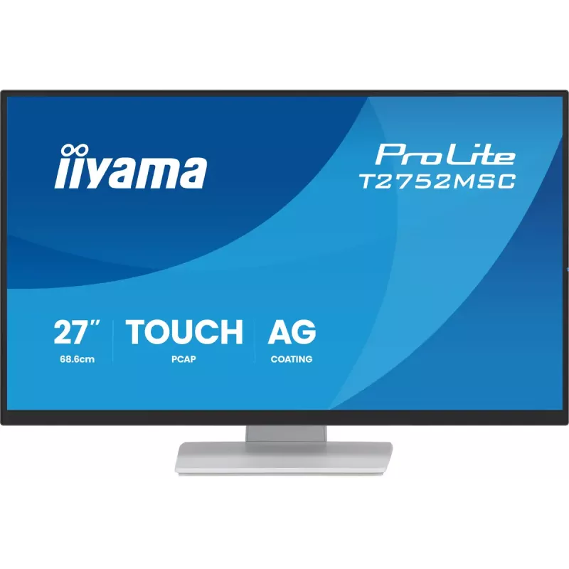 27 Zoll IIYAMA ProLite T2752MSC-W1AG Touchscreen-LCD-Monitor 1920 x 1080 Full HD weiß, 5 ms, USB 3.2 Gen1, Lautsprecher, VESA