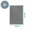 Leitz Notebook Solid Hardcover A5 kariert 90 g/m² 80 Blatt, Einfarbig, Blau, A5, 80 Blatt, Glänzend, 80 g/m²