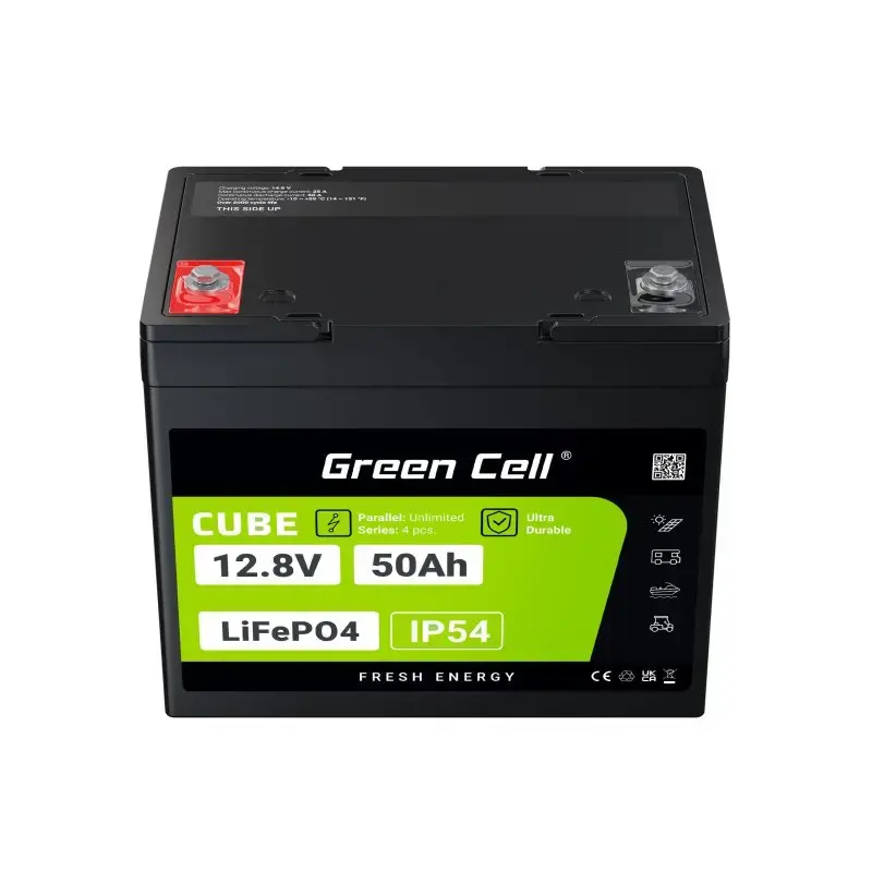 UPS-Batterie Grün Cell LFPGC12V50AH Lithium-Eisenphosphat 12V 50Ah 640Wh, 75A Entladung