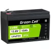 Wiederaufladbare Industriebatterie Grün Cell LFPGC12V10AH 12,8 V 10 Ah LiFePO4, 155 x 100 x 100 mm, 2 kg