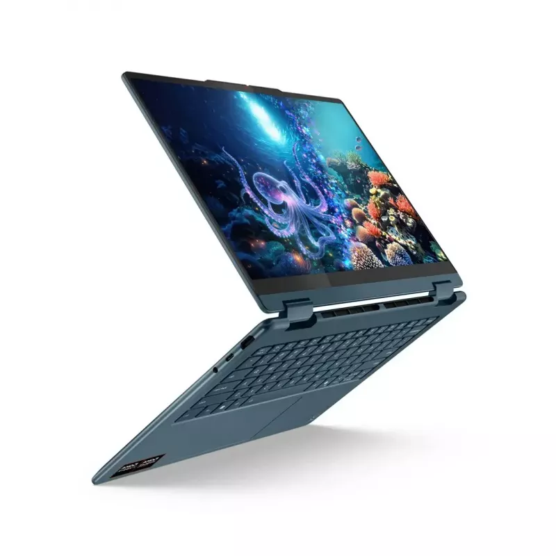 2-in-1-Laptop Lenovo Yoga 7 14 Zoll OLED Touch, Ryzen AI 5 340, 16 GB LPDDR5, 512 GB SSD, Radeon 840M, 70 Wh, Tidal Teal