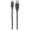 Manhattan USB-C auf USB-A-Kabel, 1 m, Stecker auf Stecker, 10 Gbit/s (USB 3.2 Gen 2, auch bekannt als USB 3.1), 3 A (Schnellladung), SuperSpeed+ USB, Schwarz, lebenslange Garantie, äquivalent zu USB31AC1M