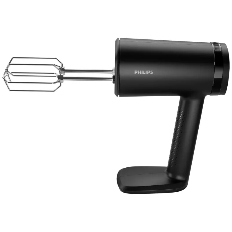 Handmixer Philips HR3781/20 — 500 W, 5 Geschwindigkeiten, Turbo, schwarz, inkl. Rührbesen, Knethaken, Zerkleinerer, Messbecher