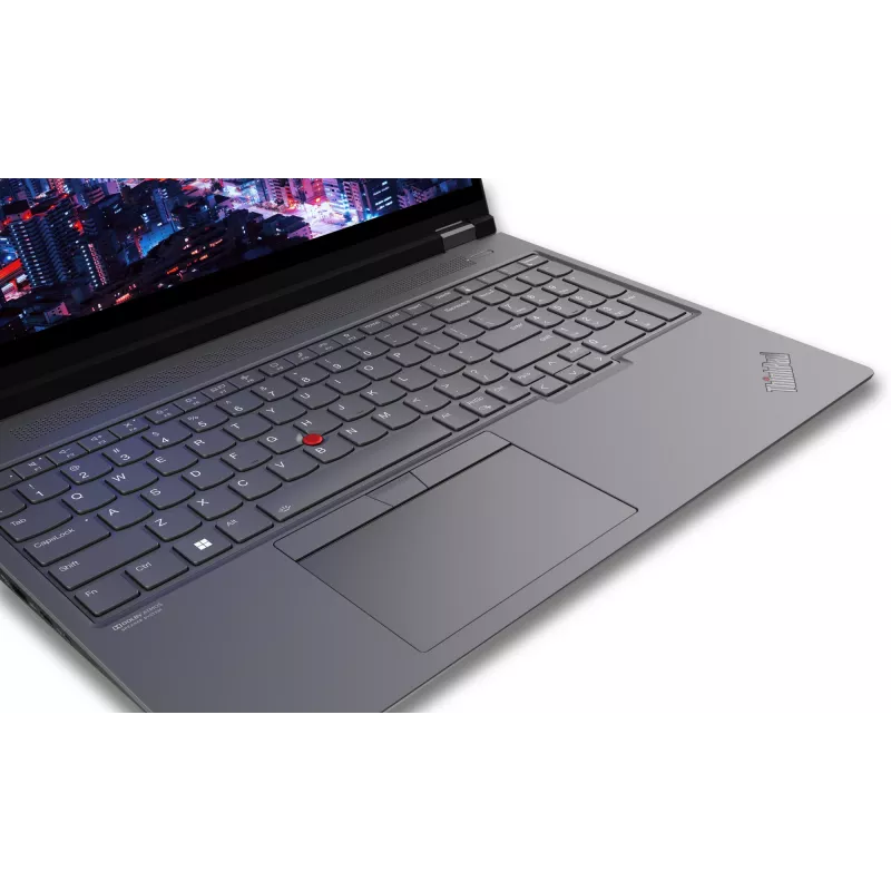 Lenovo ThinkPad P16 Gen 2 Intel® Core™ i7 i7-14700HX Mobile Workstation 40,6 cm (16 Zoll) WQXGA 64 GB DDR5-SDRAM 1 TB SSD NVIDIA RTX 3500 Ada Wi-Fi 6E (802.11ax) Windows 11 Pro Englisch Grau, Schwarz