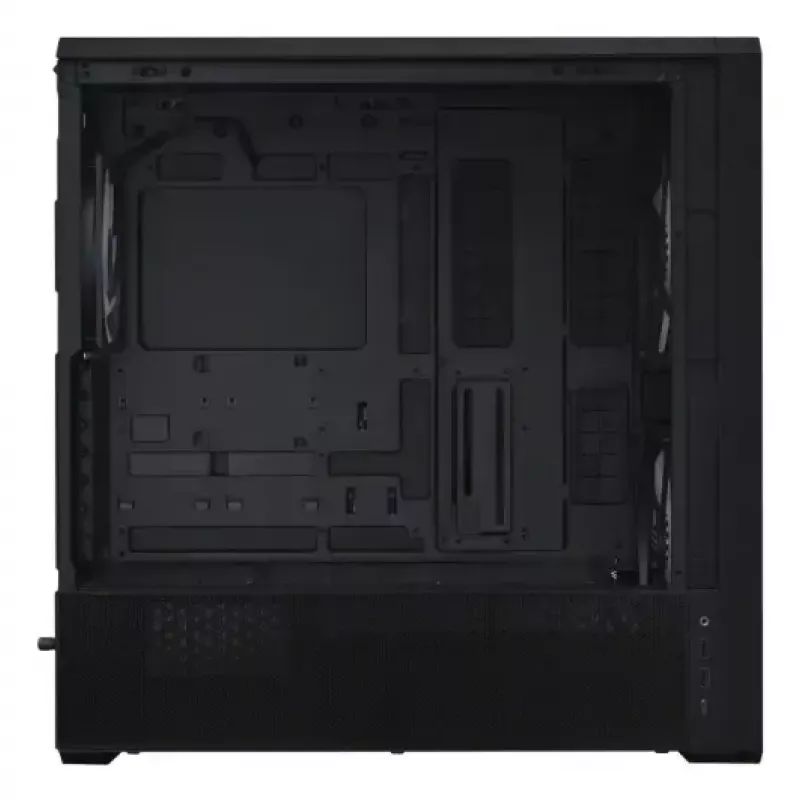 PC-Gehäuse Lian Li Lancool 217 INF Midi Tower — Schwarz, EATX/ATX/Micro‑ATX/Mini‑ITX Unterstützung, 2x120mm vorne, 1x140mm hinten, 1×3,5 Zoll + 8×2,5 Zoll, gehärtetes Glas