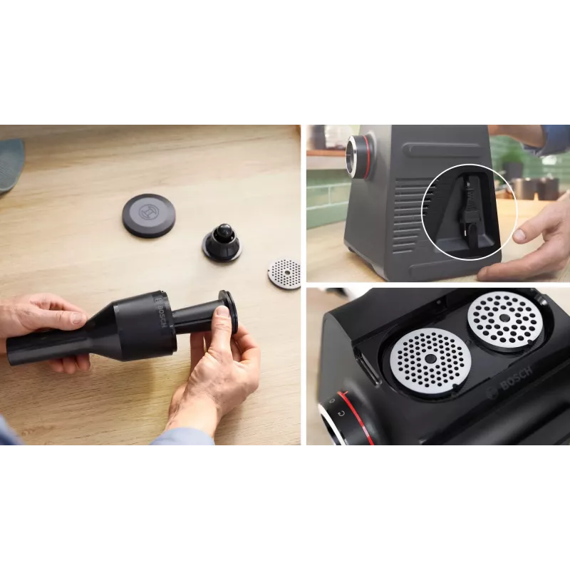 Bosch Serie 6 Fleischwolf 2100 W Schwarz, Silber