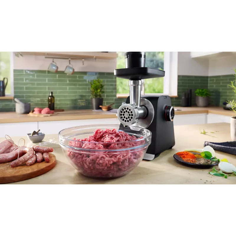 Bosch Serie 6 Fleischwolf 2100 W Schwarz, Silber