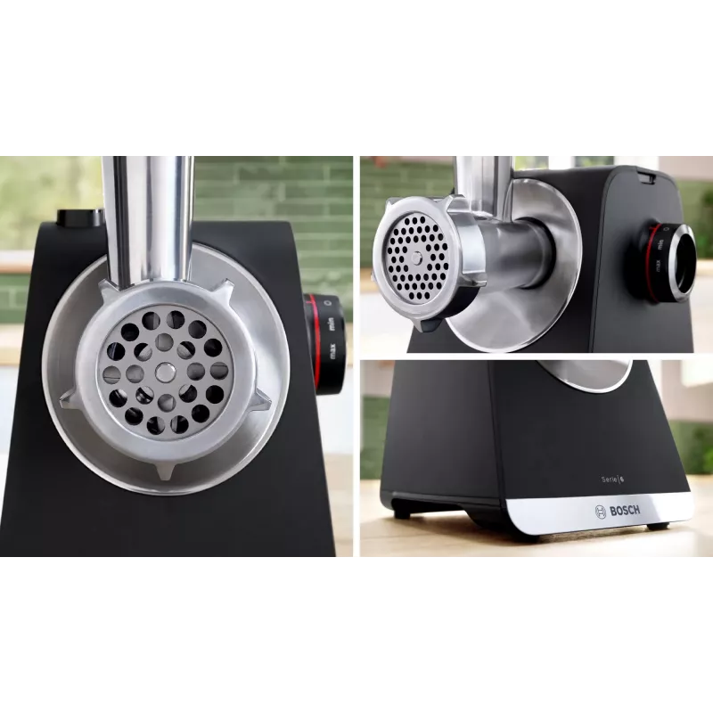 Bosch Serie 6 Fleischwolf 2100 W Schwarz, Silber