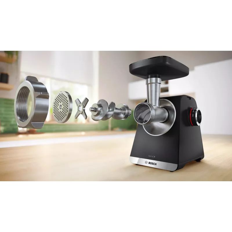 Bosch Serie 6 Fleischwolf 2100 W Schwarz, Silber