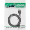 InLine USB 2.0 Flachkabel USB Typ A Stecker / Mini-B Stecker 5pin schwarz/gold 1,0 m