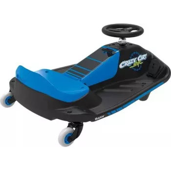Elektrisches Drift-Kart Razor Crazy Cart Shift — Blau, 90 W Motor, 12 V Akku, bis zu 13 km/h, max. Benutzergewicht 54 kg