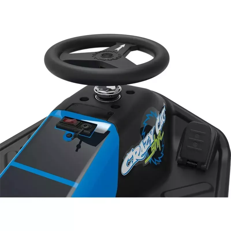 Elektrisches Drift-Kart Razor Crazy Cart Shift — Blau, 90 W Motor, 12 V Akku, bis zu 13 km/h, max. Benutzergewicht 54 kg